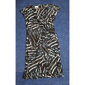Donna Morgan Short Sleeve Dress twisted detailing at waist 6